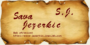 Sava Jezerkić vizit kartica
